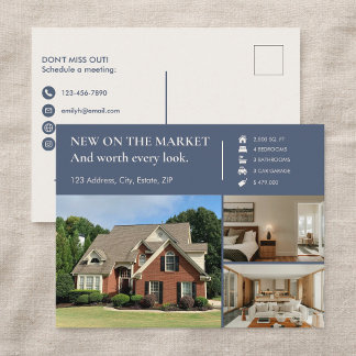 Carte Postale Classic Key Just Listed Gray Real Estate Agent