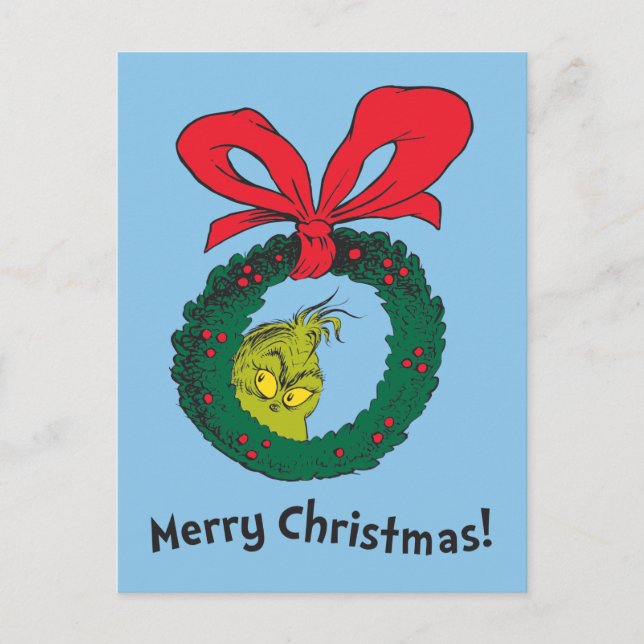 Carte Postale Classic The Grinch | Wreath (Devant)