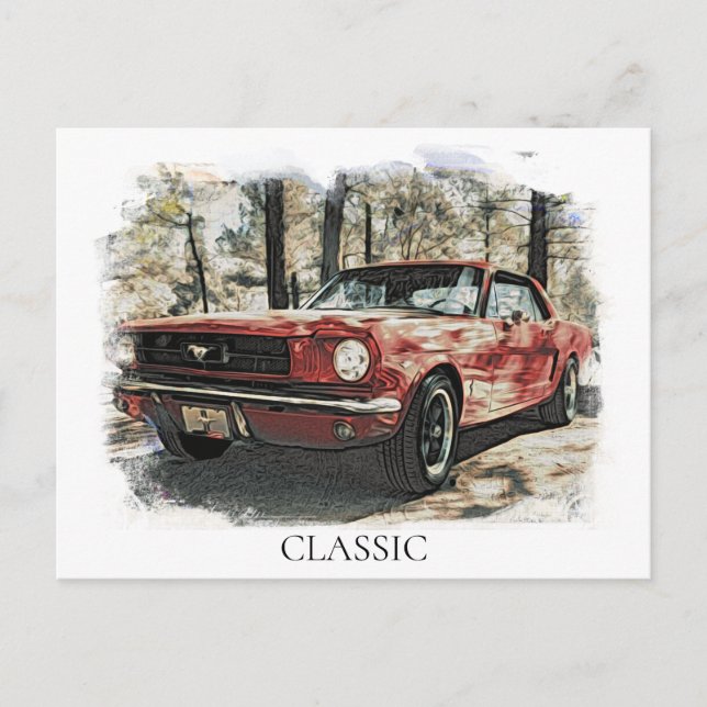 Carte Postale *~* Classic Vintage Antique Peinture Muscle Cheval (Devant)