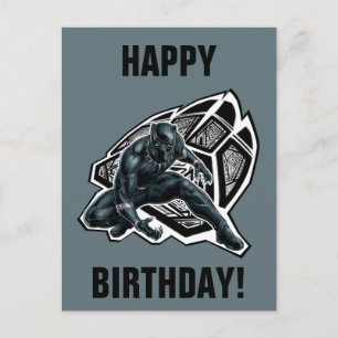 Carte Postale Classique Avengers   Badge Paw Panthère Noire