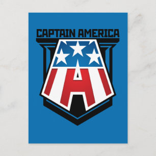 Carte Postale Classique Avengers   Captain America Icon patrioti