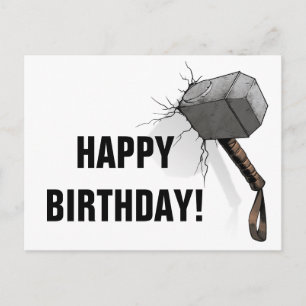 Carte Postale Classique Avengers   Frappe de marteau de Thor