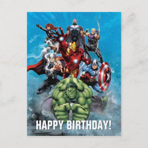 Carte Postale Classique Avengers   Hulk Leading Avengers