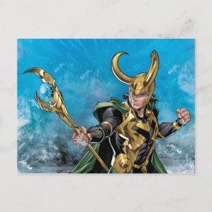 Carte Postale Classique Avengers   Loki Avec Personnel