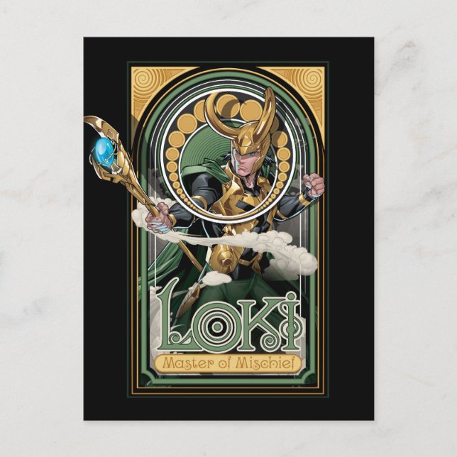 Carte Postale Classique Avengers | Loki : Maître du mal (Devant)