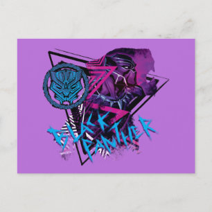 Carte Postale Classique Avengers   Neon Black Panther Graphic