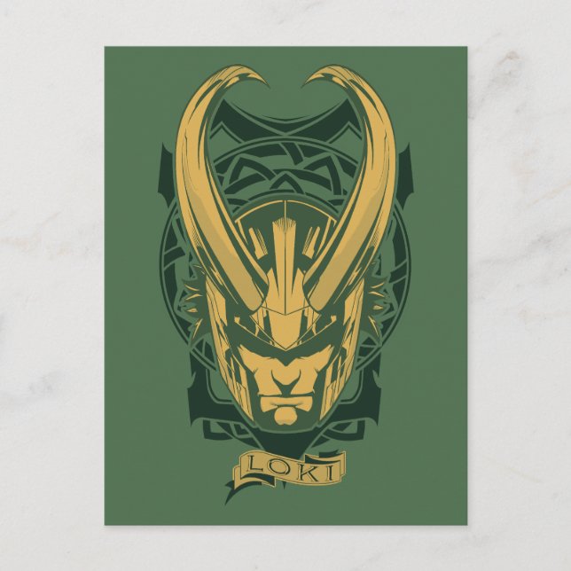 Carte Postale Classique Avengers | Norse Loki Graphic (Devant)