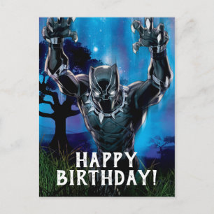 Carte Postale Classique Avengers   Panthère Noire En Gris