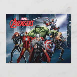 Carte Postale Classique Avengers   Thor Leading Avengers