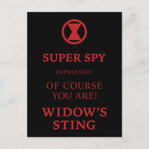Carte Postale Classique Avengers   Typographie de veuve noire