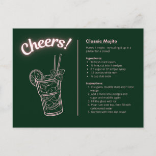 Carte postale classique Cocktail - Mint Mojito