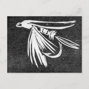 Carte postale classique de volée de truite