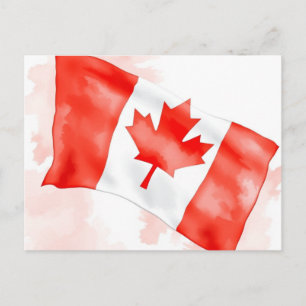 Carte postale classique du drapeau du Canada
