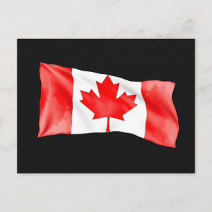 Carte postale classique du drapeau du Canada