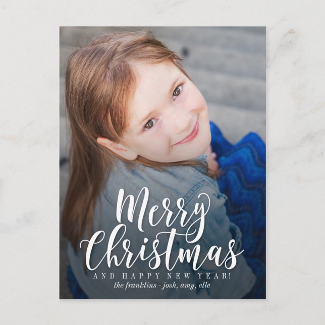 Carte postale classique moderne de Noël (Devant)