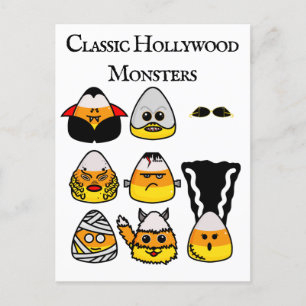 Carte postale classique Monstres Hollywood Candy C
