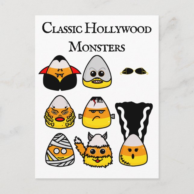 Carte postale classique Monstres Hollywood Candy C (Devant)