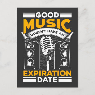 Carte Postale Classique Old Rock Music Lover Festival Fan de con