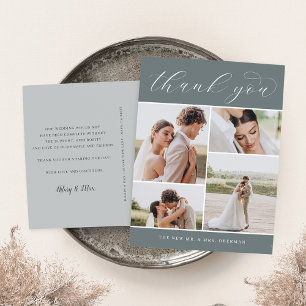 Carte Postale Classique quatre   Merci de Mariage multiphoto