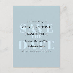 Carte Postale Classique Typographique Moderne Enregistrer la Dat
