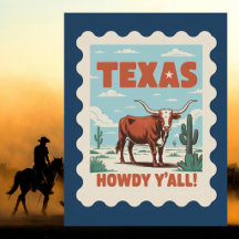 Classique Vintage Cowboy Longhorn du Texas