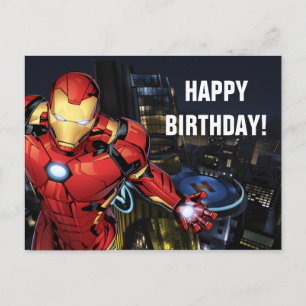 Carte Postale Classiques Avengers Iron Man volant vers l'avant