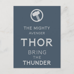 Carte Postale Classiques Avengers Thor Typographie