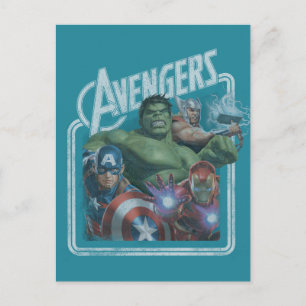 Carte Postale Classiques des Avengers Art Rétro des Avengers