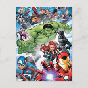Carte Postale Classiques des Avengers Les Avengers s'unissent