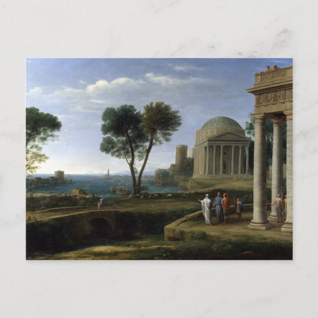 Carte Postale Claude Lorrain Paysage avec Aeneas à Delos (Devant)