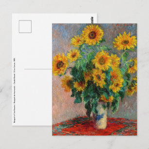 Carte Postale Claude Monet - Bouquet de tournesols