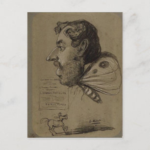 Carte Postale Claude Monet Caricature de Jules Didier c. 1860 Te