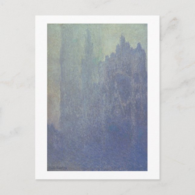 Carte Postale Claude Monet | Cathédrale de Rouen, Foggy Météo (Devant)