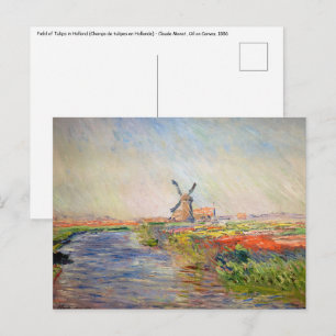 Carte Postale Claude Monet - Champ de Tulipes en Hollande