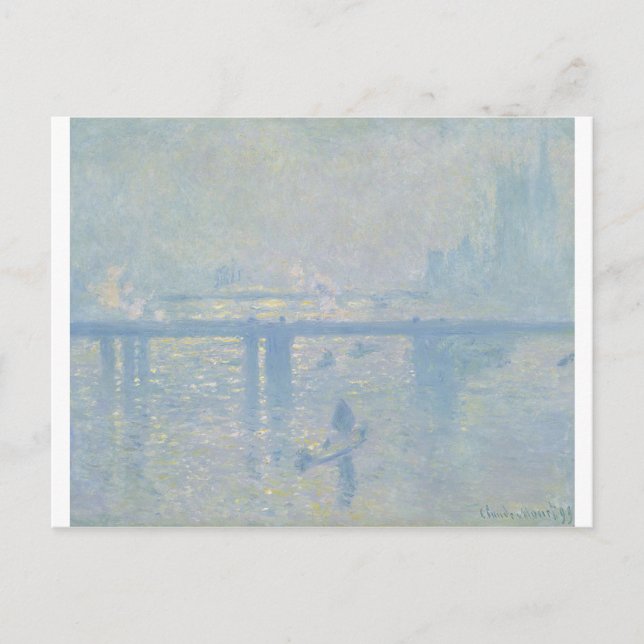 Carte Postale Claude Monet - Charing Cross Bridge. Art classique (Devant)