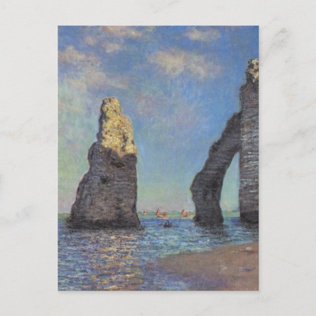 Carte Postale Claude Monet Cliffs at Etretat Impressionist Paint (Devant)