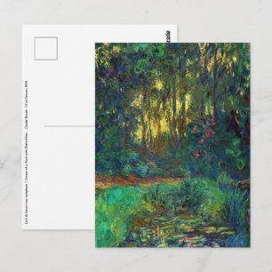 Carte Postale Claude Monet - Coin d'un étang avec des Nénuphars