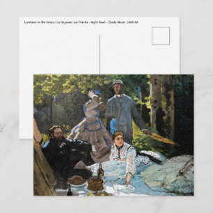 Carte Postale Claude Monet - Déjeuner sur l'herbe, panneau droit