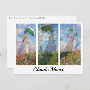 Carte Postale Claude Monet - Femme avec série Parasol