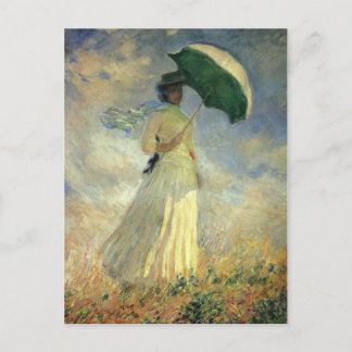 Carte postale Claude Monet, "Femme avec un parasol