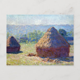 Carte Postale Claude Monet Haystack, fin de l'été