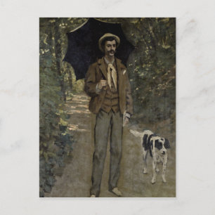 Carte Postale Claude Monet Homme avec parapluie, c.1868-69