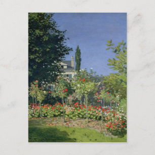Carte Postale Claude Monet Jardin fleuri à Sainte-Adresse