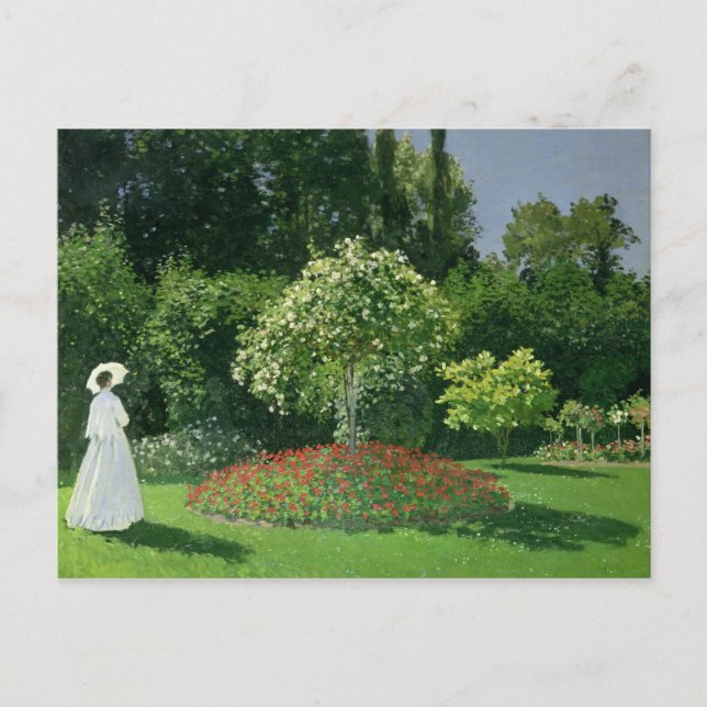 Carte Postale Claude Monet | Jeanne Marie Lecadre dans le jardin (Devant)