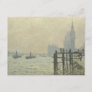 Carte Postale Claude Monet - La Tamise à Westminster