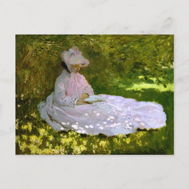 Carte Postale Claude Monet : Le lecteur (Devant)