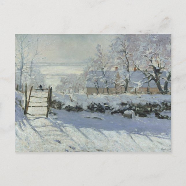 Carte Postale Claude Monet - Le Magpie (Devant)