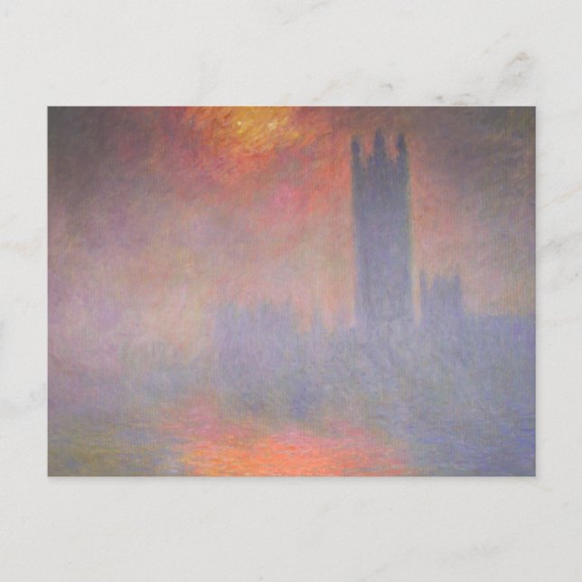 Carte Postale Claude Monet London Chambres du Parlement du Royau (Devant)