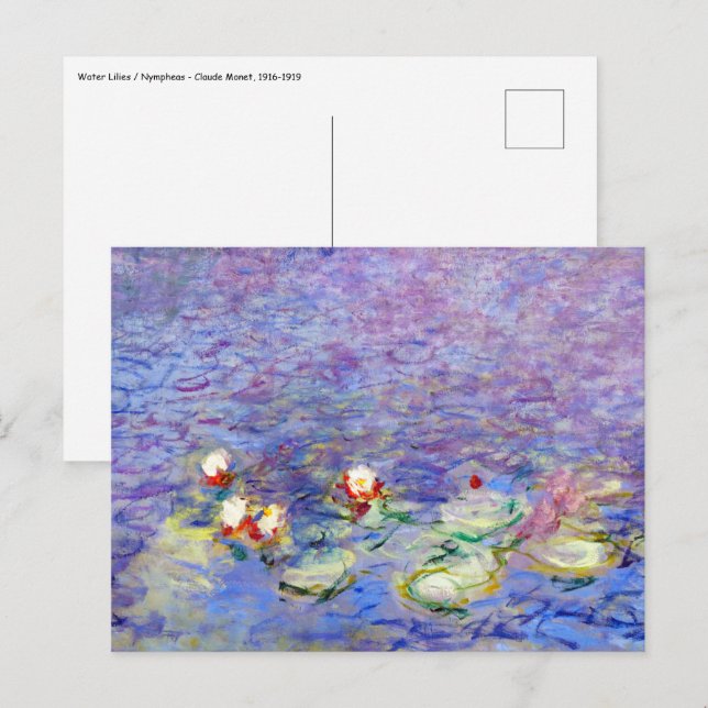 Carte Postale Claude Monet - Lys d'eau (Devant / Derrière)