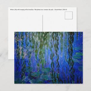 Carte Postale Claude Monet - Lys d'eau avec saule plumant